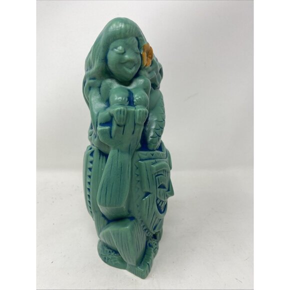 Tiki Farm Looky Leia Mermaid Blue Green Mug By Candy Weil Tiki For Underground - Picture 2 of 7